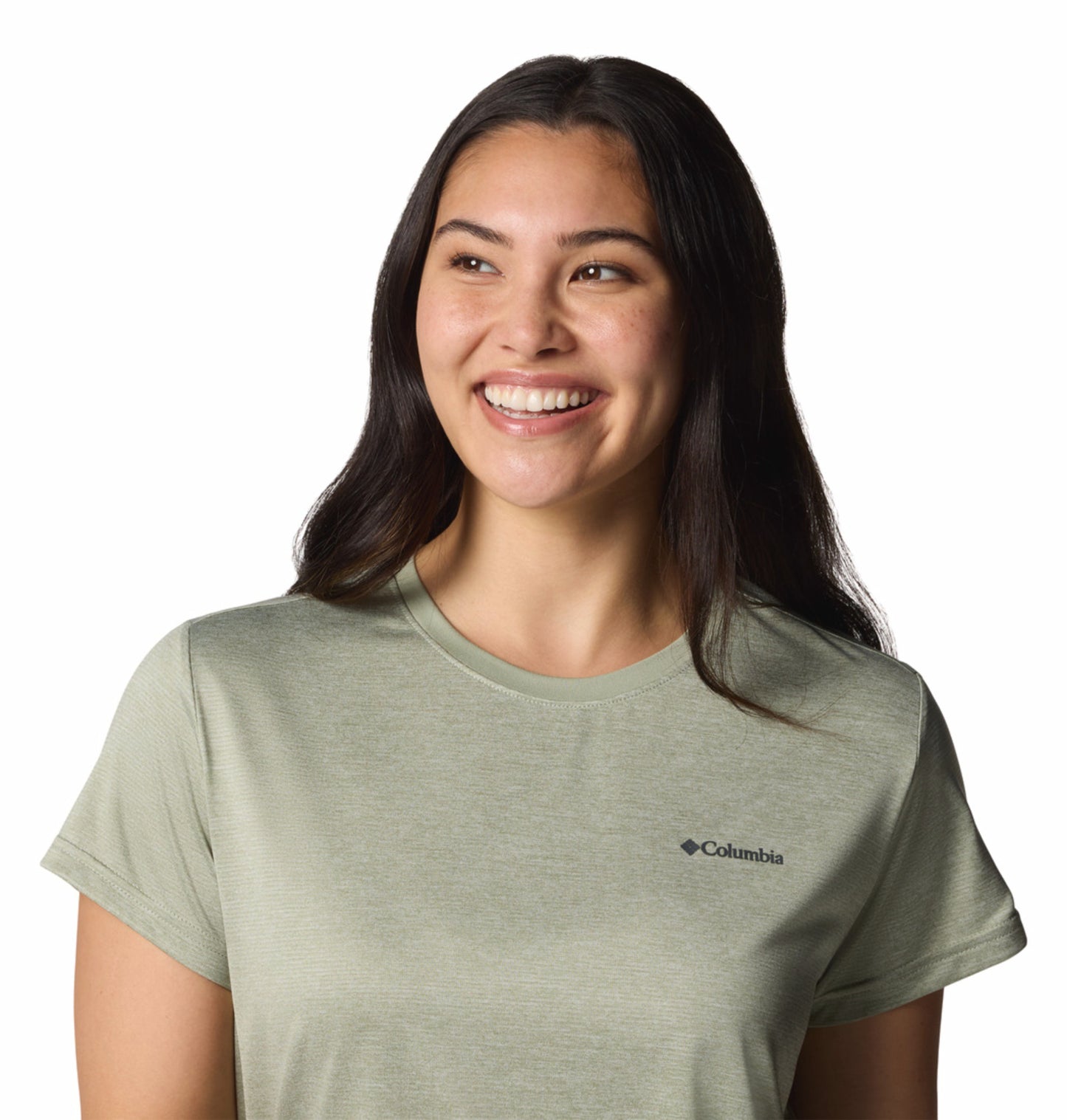 Columbia Women Green Omni-Wick BlueVista Hill Tshirt