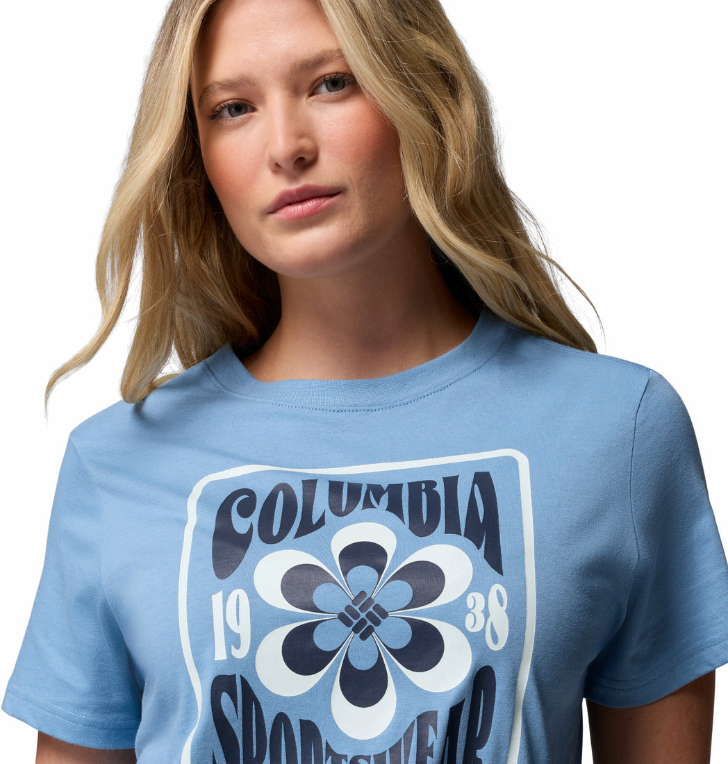 Columbia Women Blue Rolling Bend Graphic Tshirt