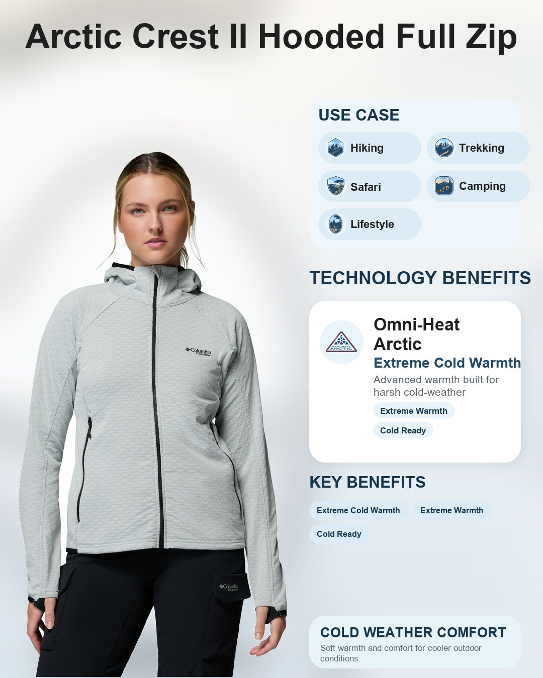 Columbia Women Green Omni-Heat Arctic Arctic Crest Fleece Jacket