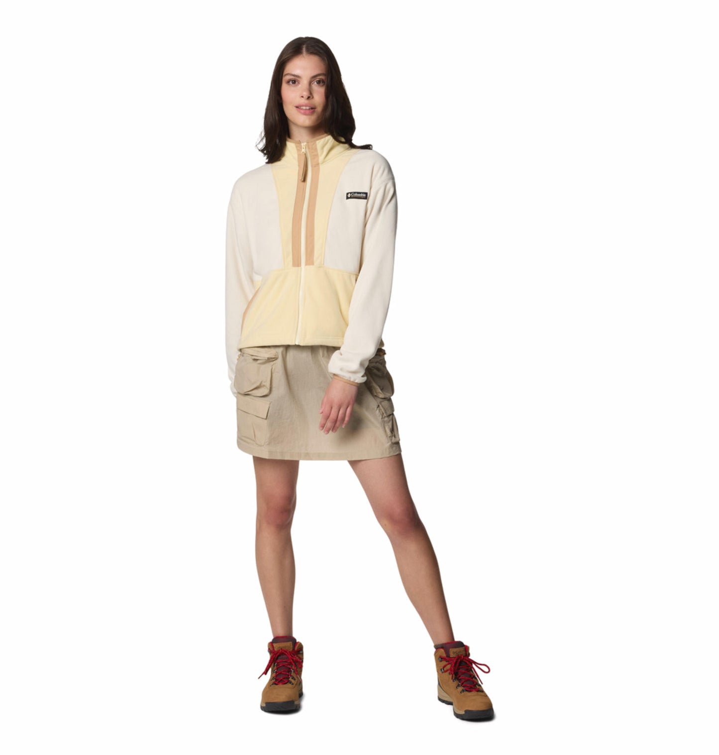 Columbia Womens Beige Backbowl II Full Zip Fleece Jacket