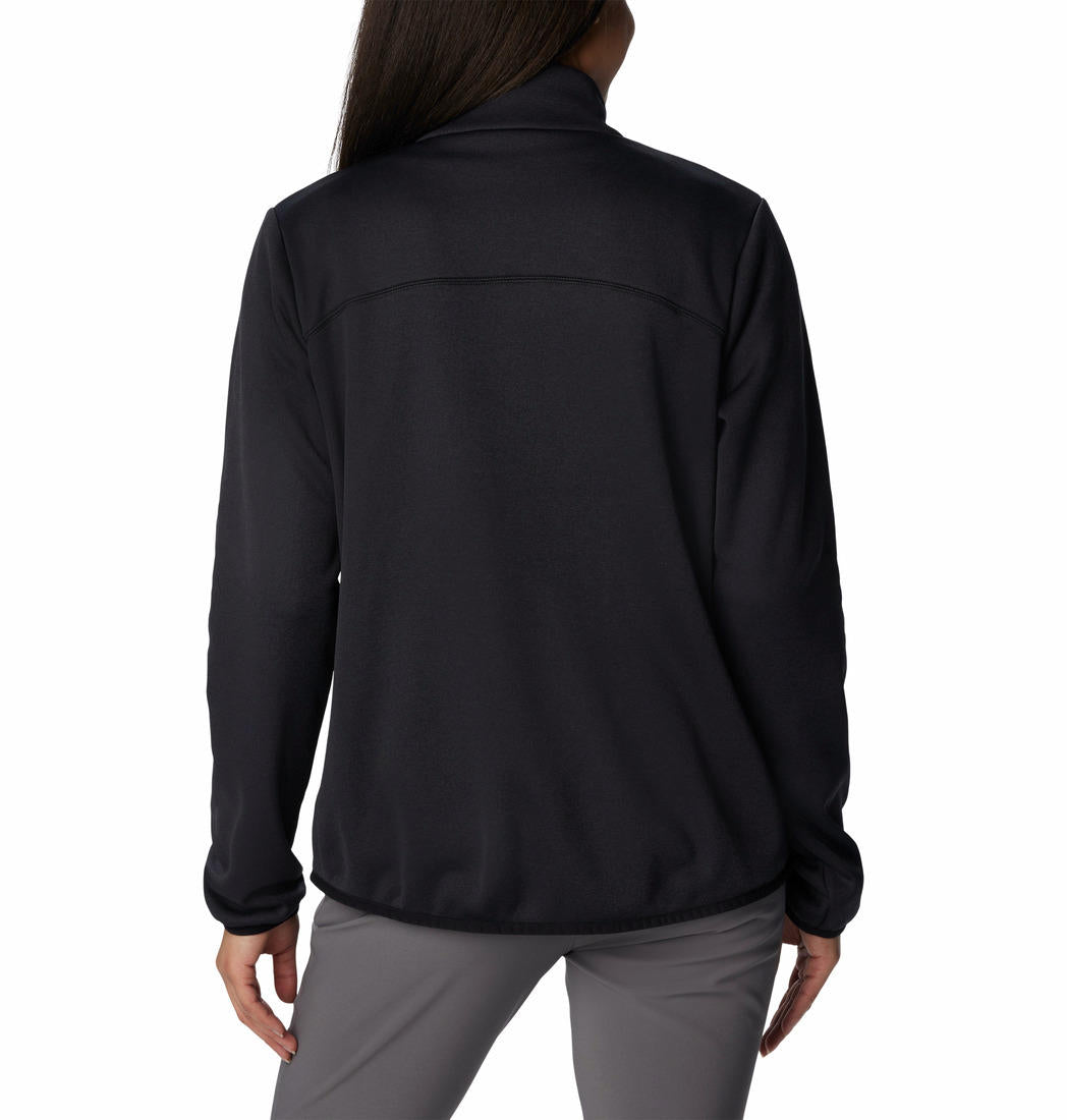 Columbia Women Black Col Hike Tech Fleece FZ Fleece Jacket