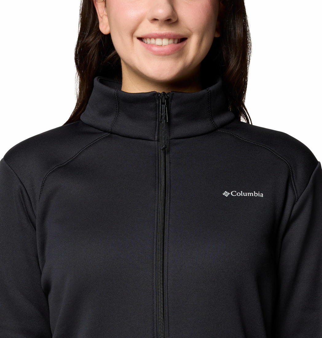 Columbia Womens BLACK Col Hike Tech Fleece FZ Jacket