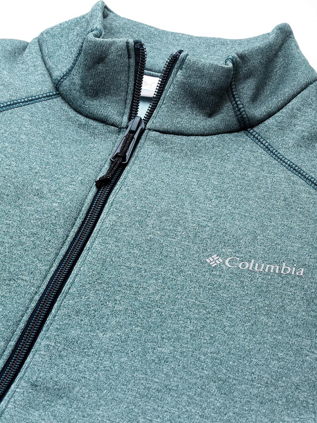 Columbia Women Green Col Hike Tech Fleece FZ Fleece Jacket
