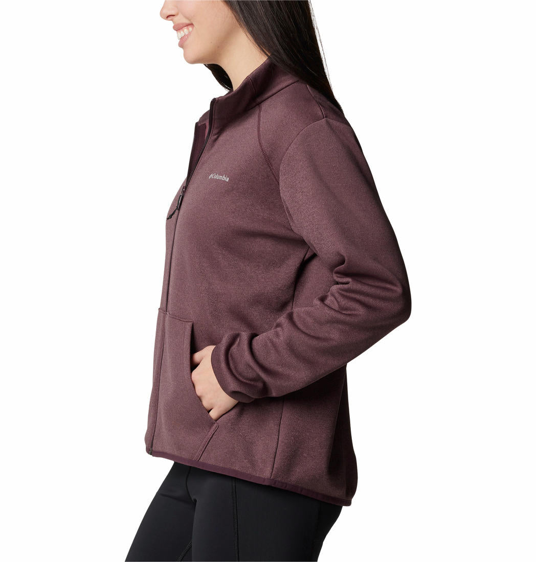 Columbia Womens Red Col Hike Tech Fleece FZ Jacket