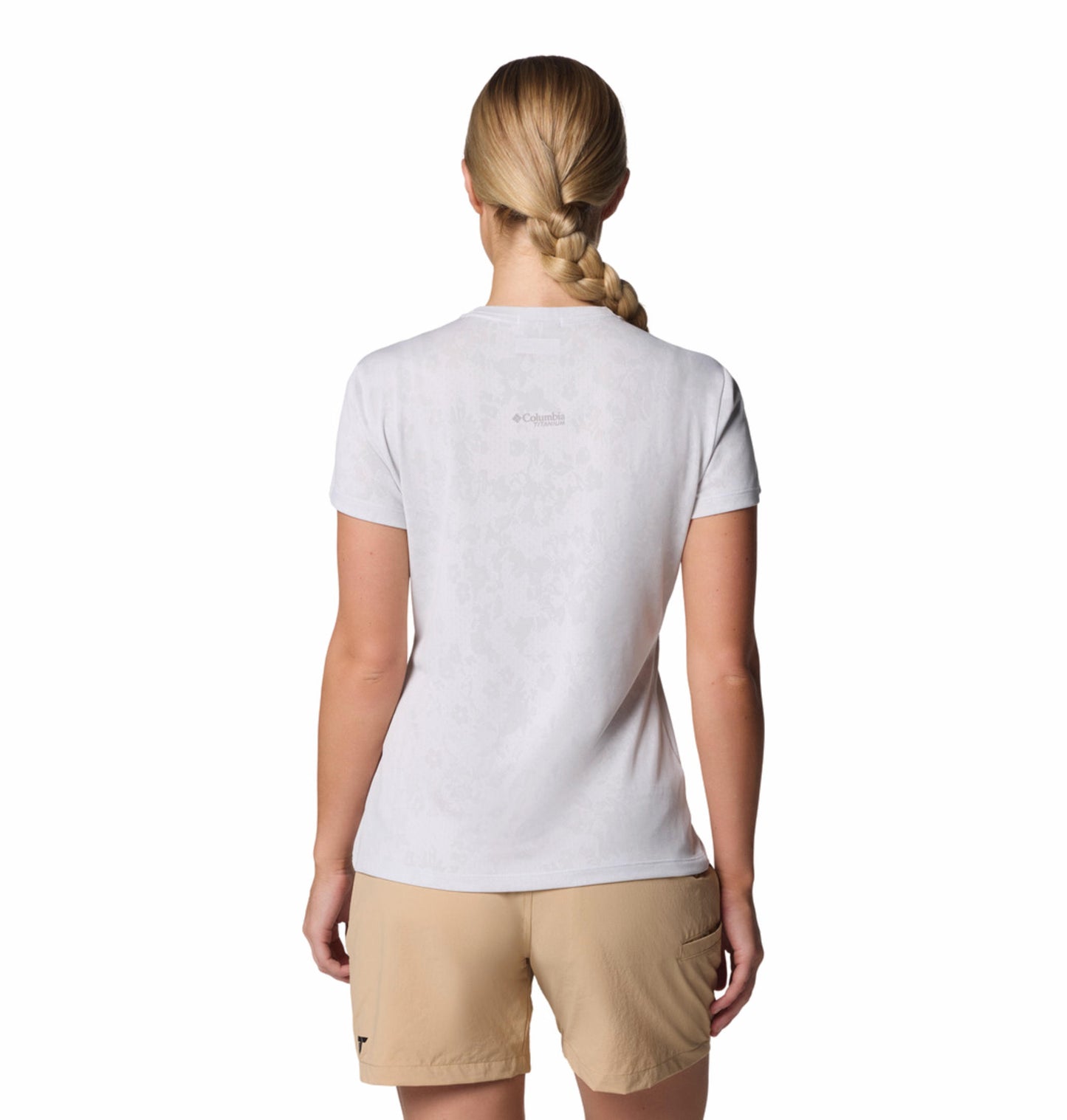 Columbia Womens White Omni-Wick Bluebird Canyon Short Sleeve Crew Tshirt