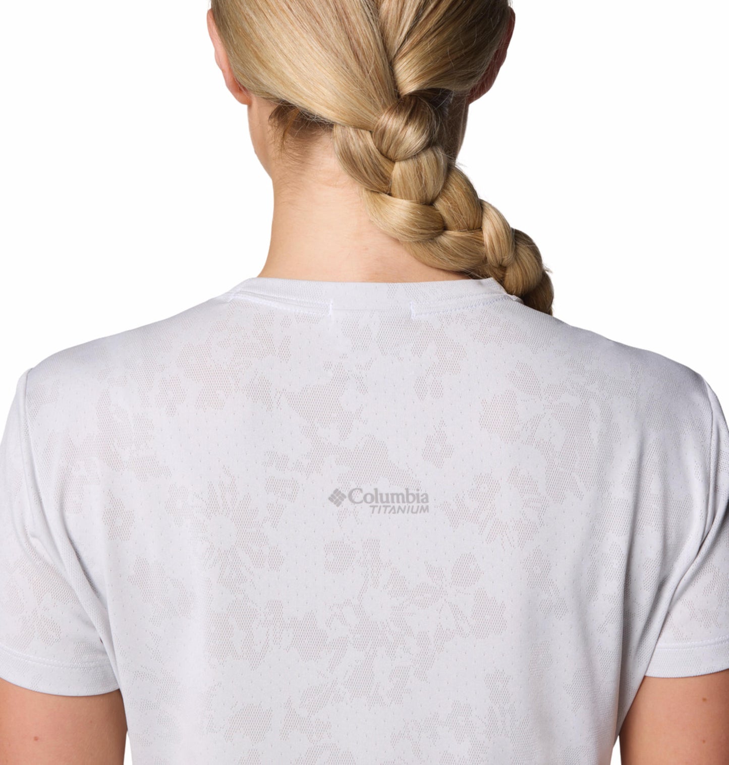 Columbia Womens White Omni-Wick Bluebird Canyon Short Sleeve Crew Tshirt