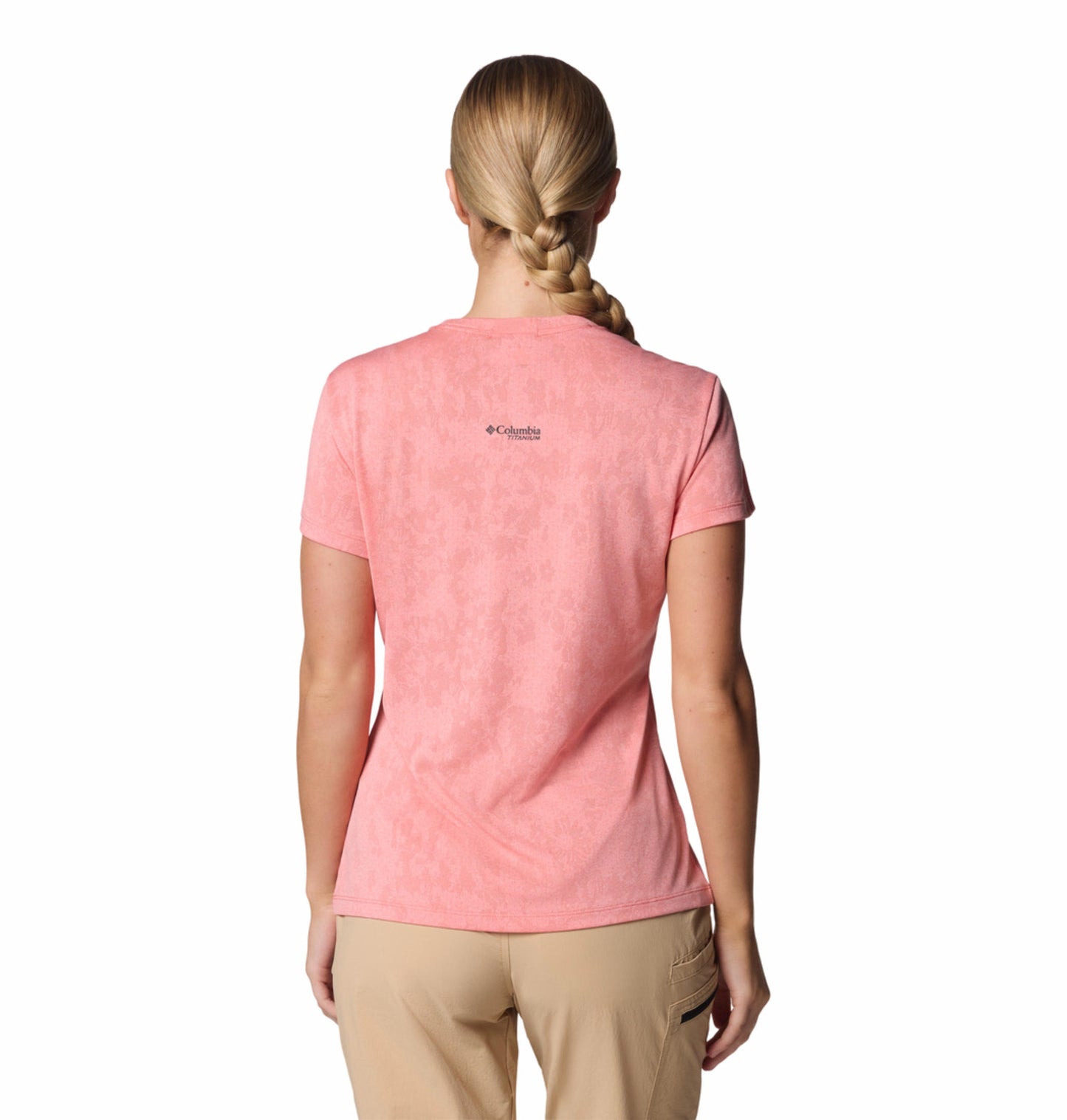 Columbia Womens Pink Omni-Wick Bluebird Canyon Short Sleeve Crew Tshirt
