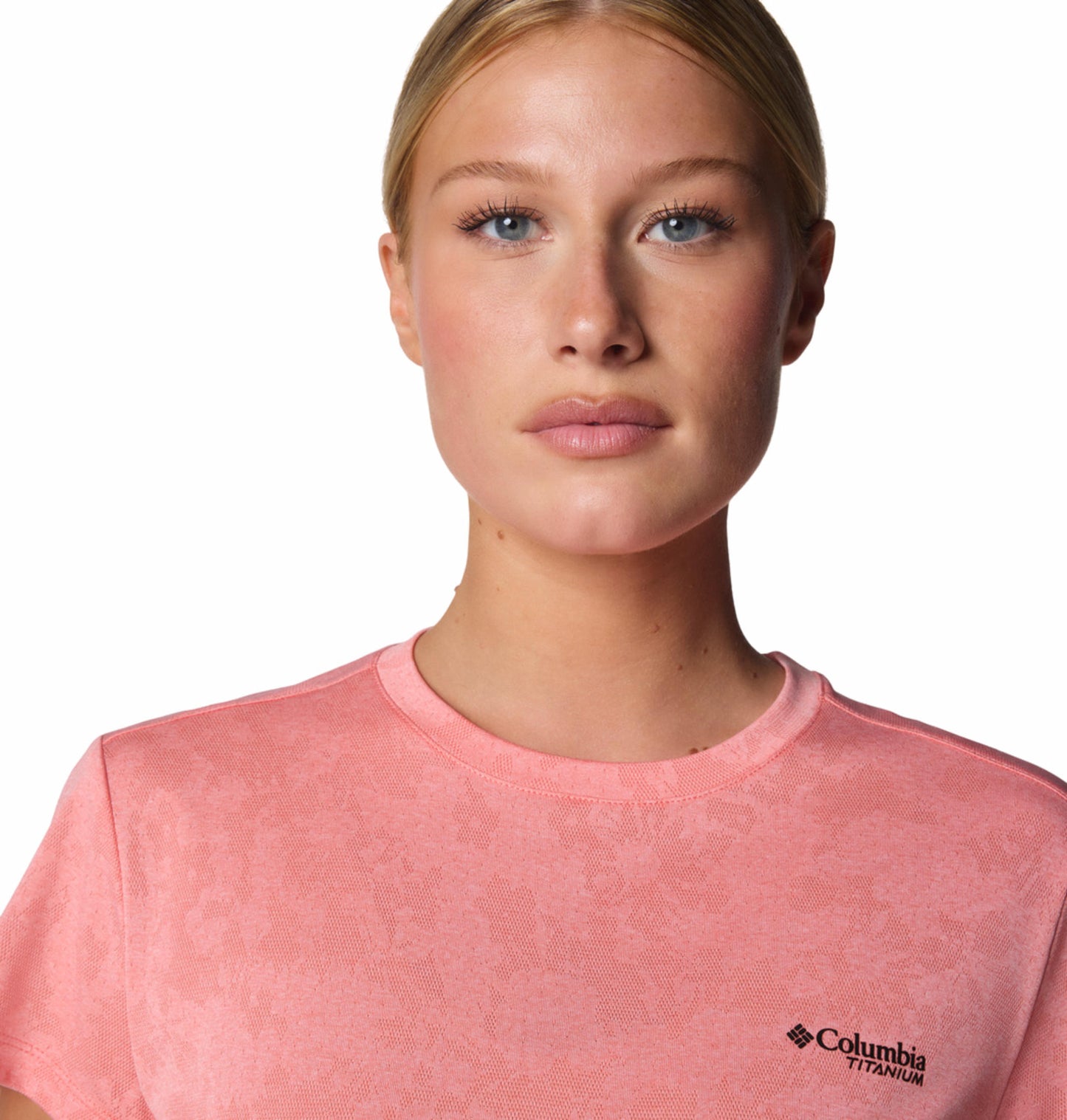 Columbia Womens Pink Omni-Wick Bluebird Canyon Short Sleeve Crew Tshirt