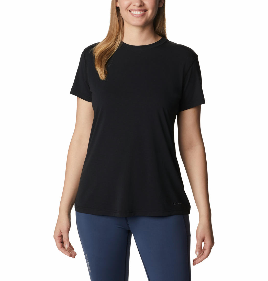 Columbia Womens Black W Endless Trail Running Tech Tee