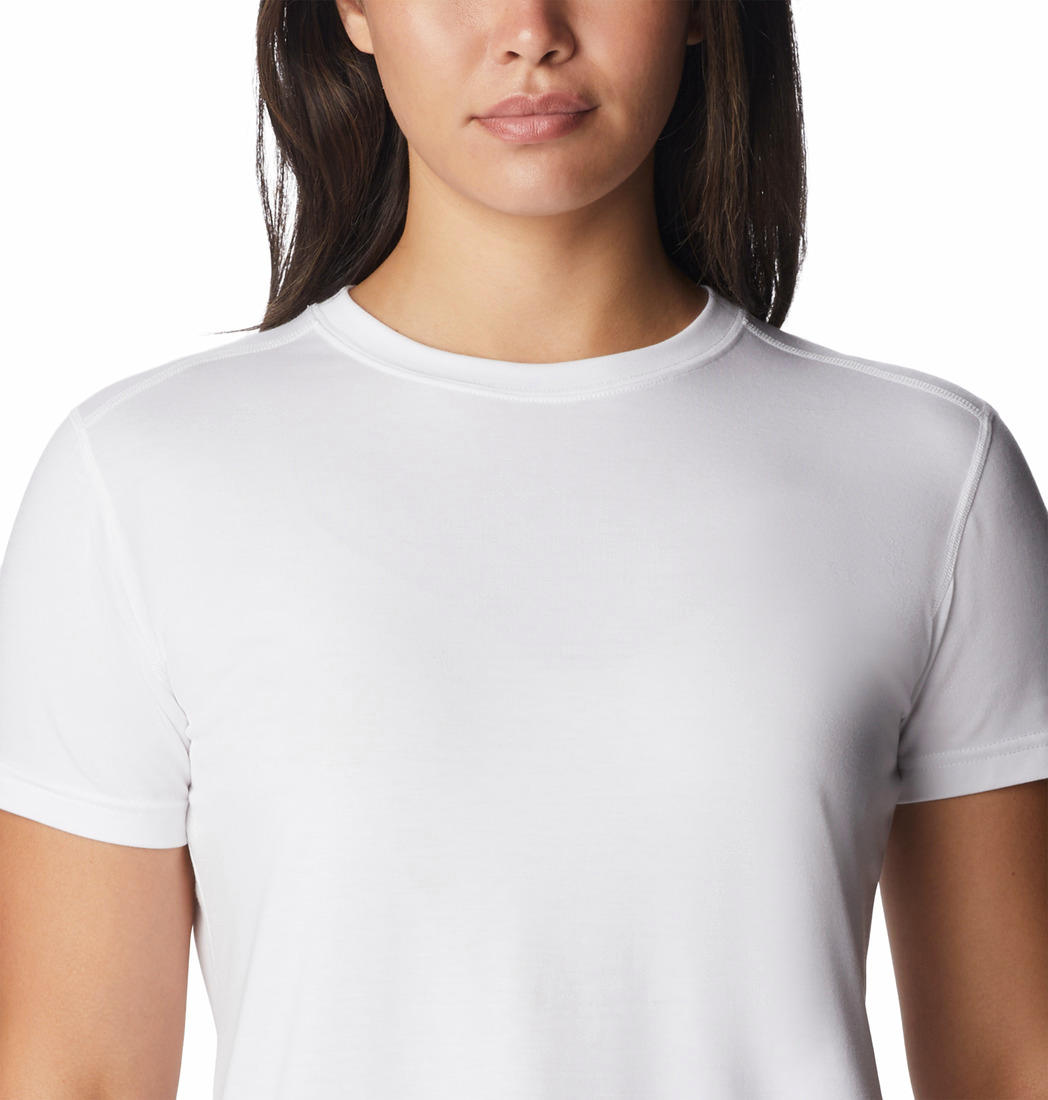 Columbia Women White W Endless Trail Running Tech T-Shirt