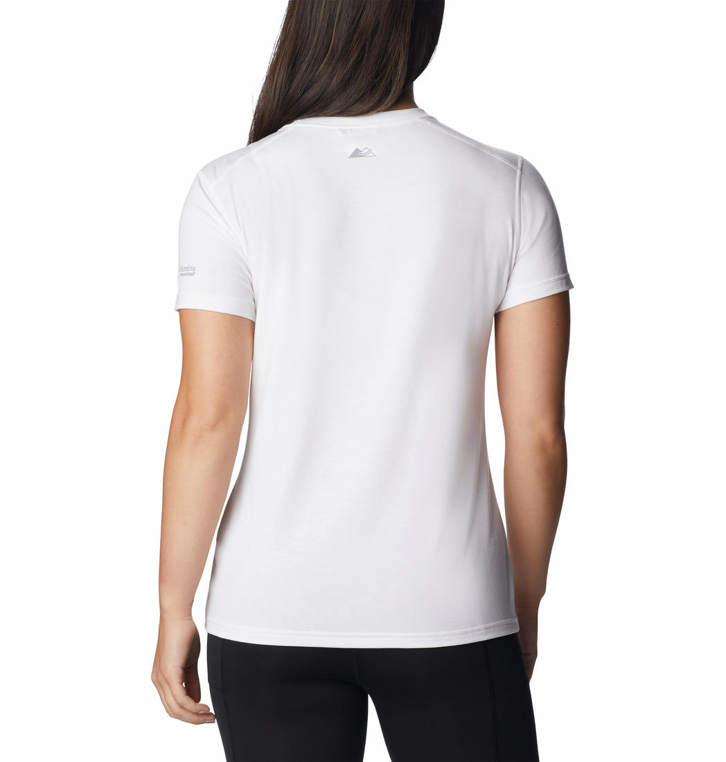 Columbia Women White W Endless Trail Running Tech T-Shirt