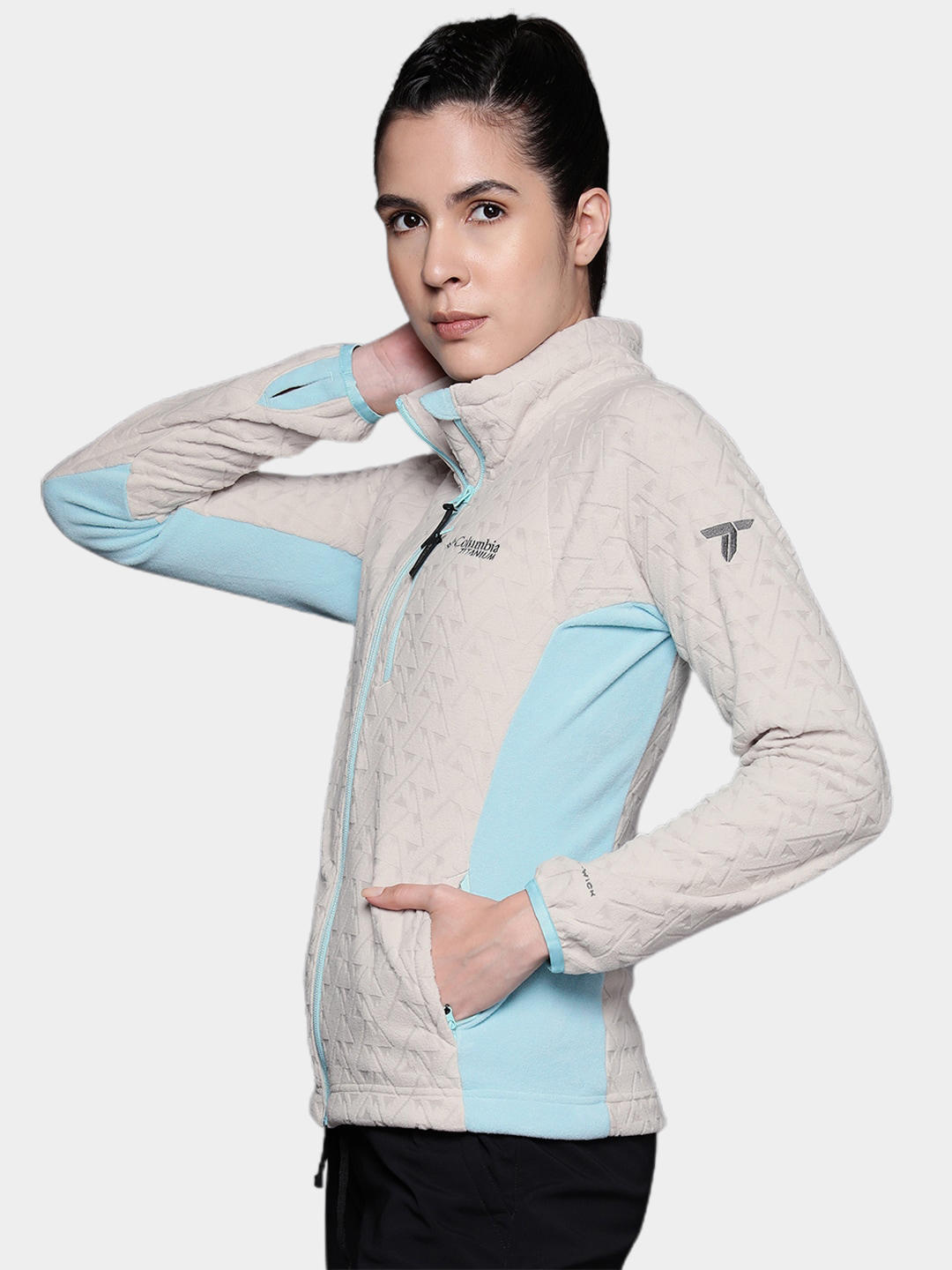 Columbia Women Brown Titan Pass Full Zip Fleece