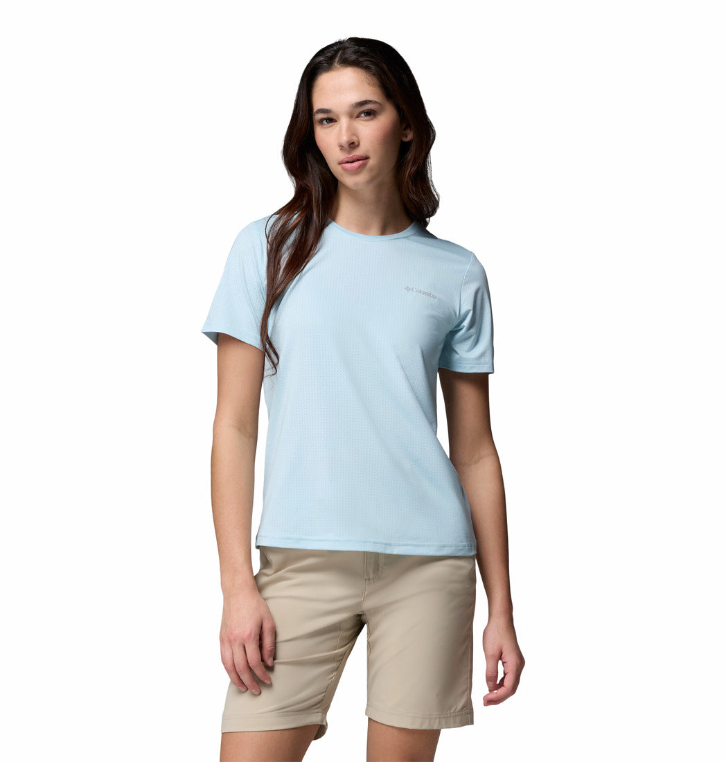 Columbia Women's Blue Omni-Freeze Wild Springs Crew Neck T-Shirt