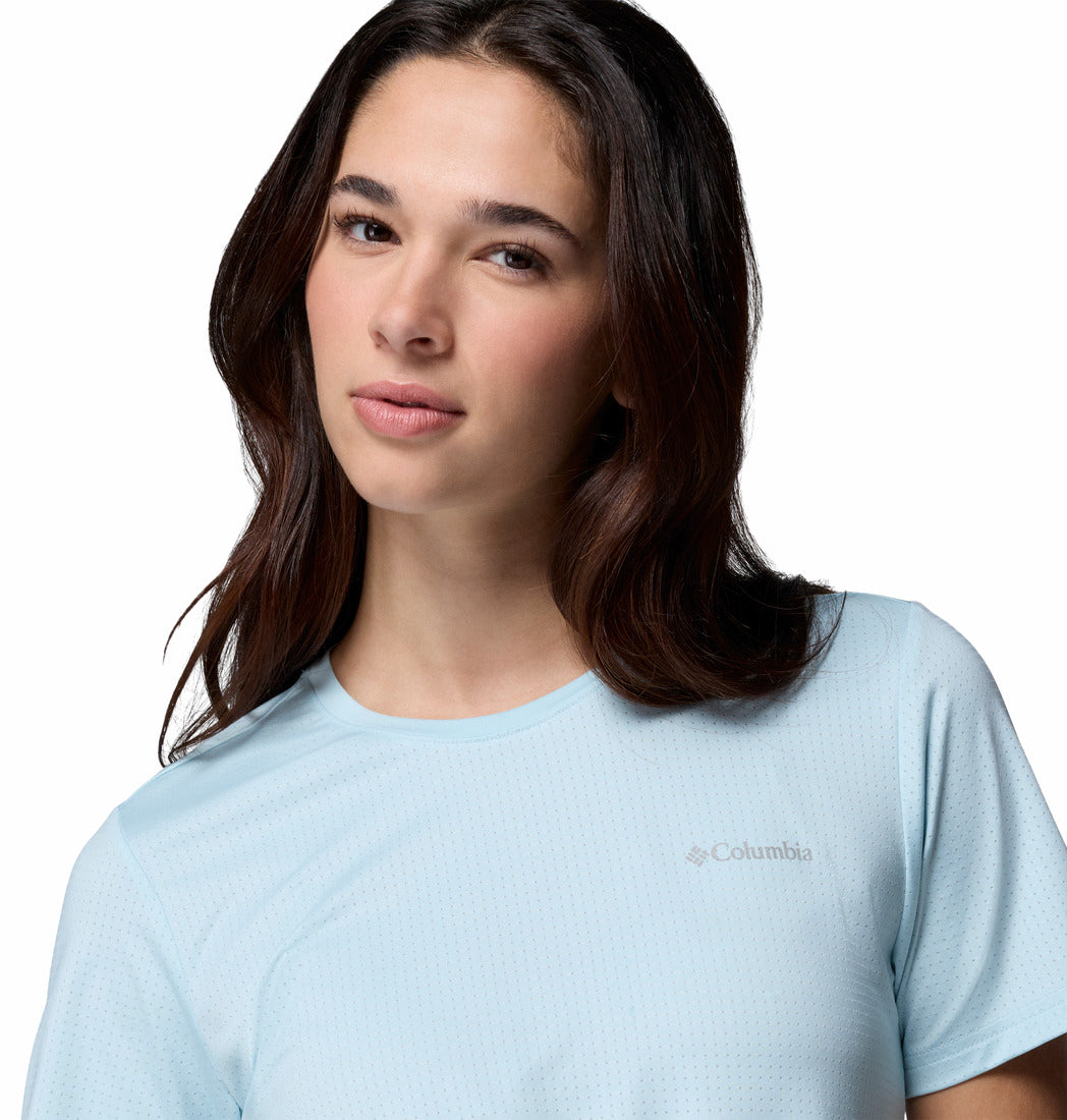 Columbia Women's Blue Omni-Freeze Wild Springs Crew Neck T-Shirt