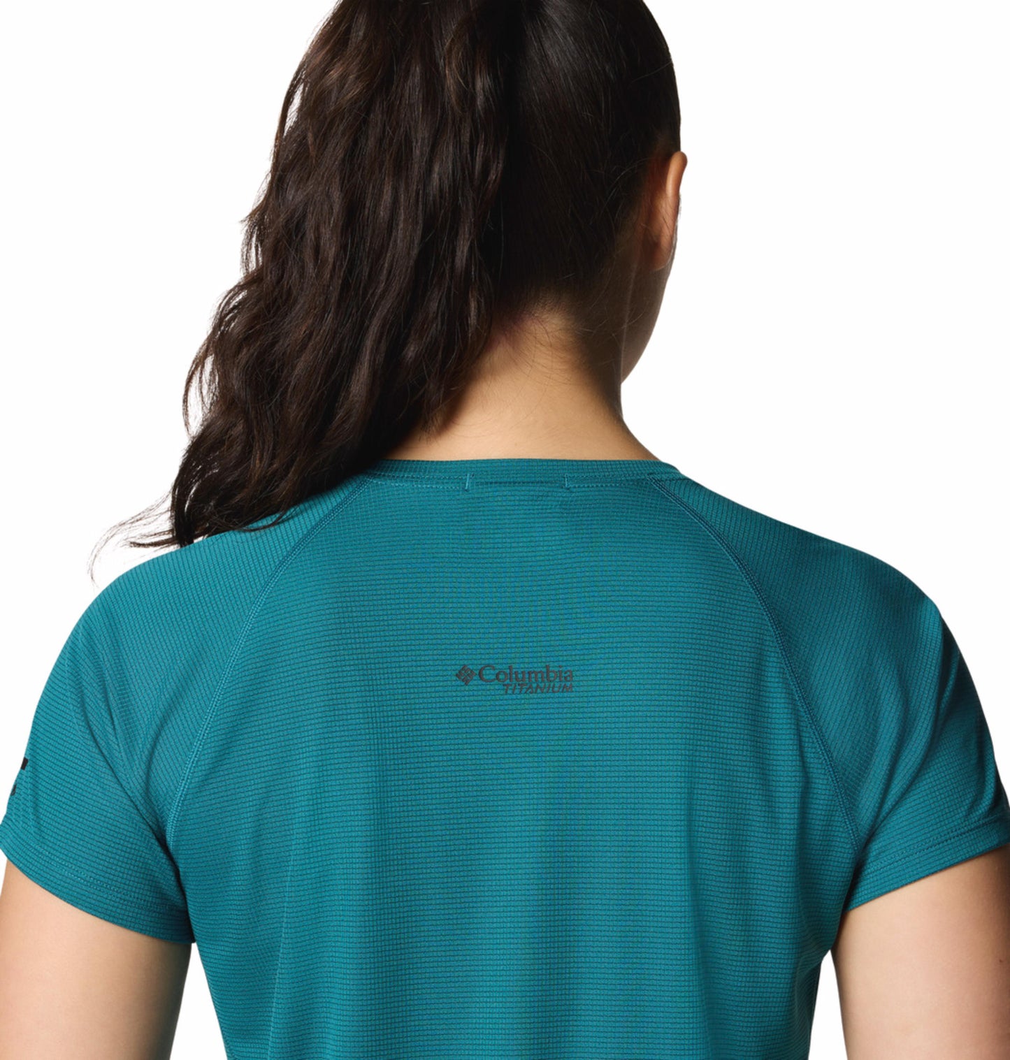 Columbia Womens Teal Omni-Freeze Zero Ice Cirque River Pro Short Sleeve Crew Tshirt
