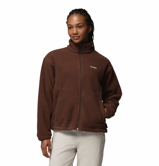 women brown mtr timber meadow fleece jacket