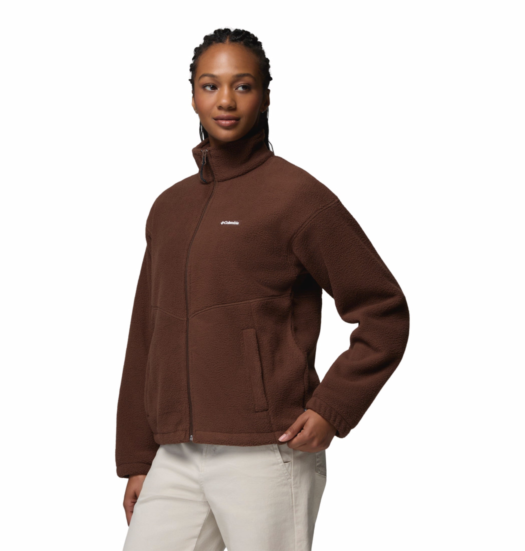 women brown mtr timber meadow fleece jacket