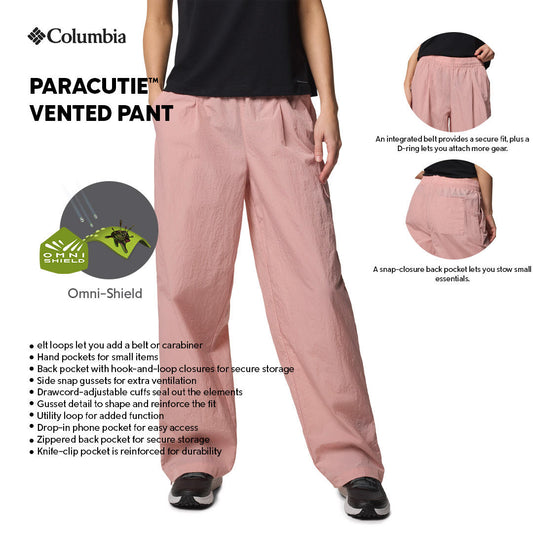 Columbia Womens Pink Omni-Shield Paracutie Vented Pant