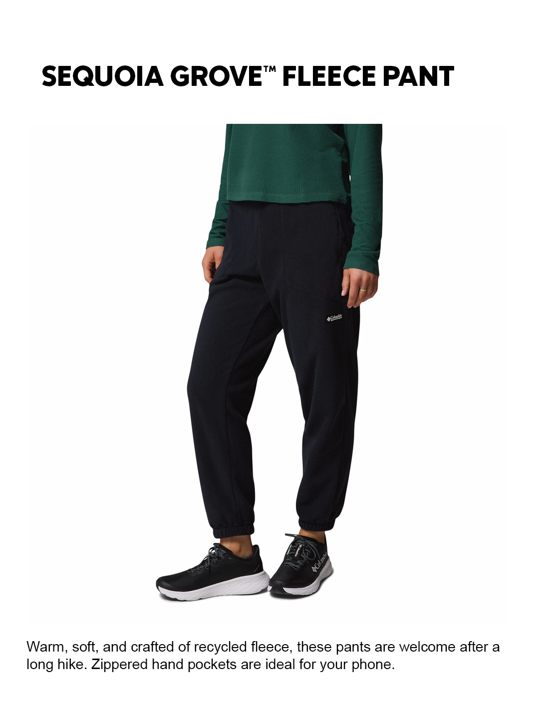 Columbia Women Black Sequoia Grove Fleece Jogger