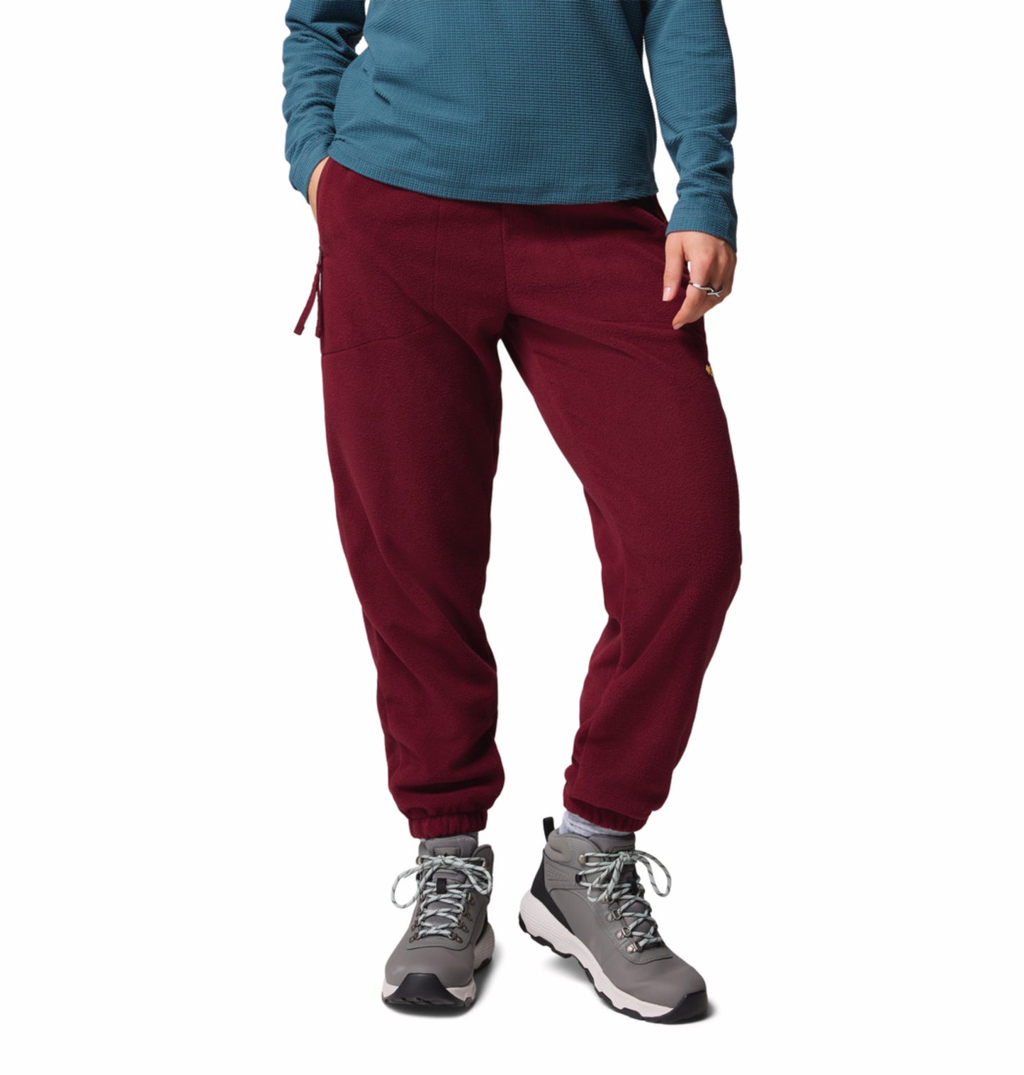 Columbia Women Red Sequoia Grove Fleece Jogger