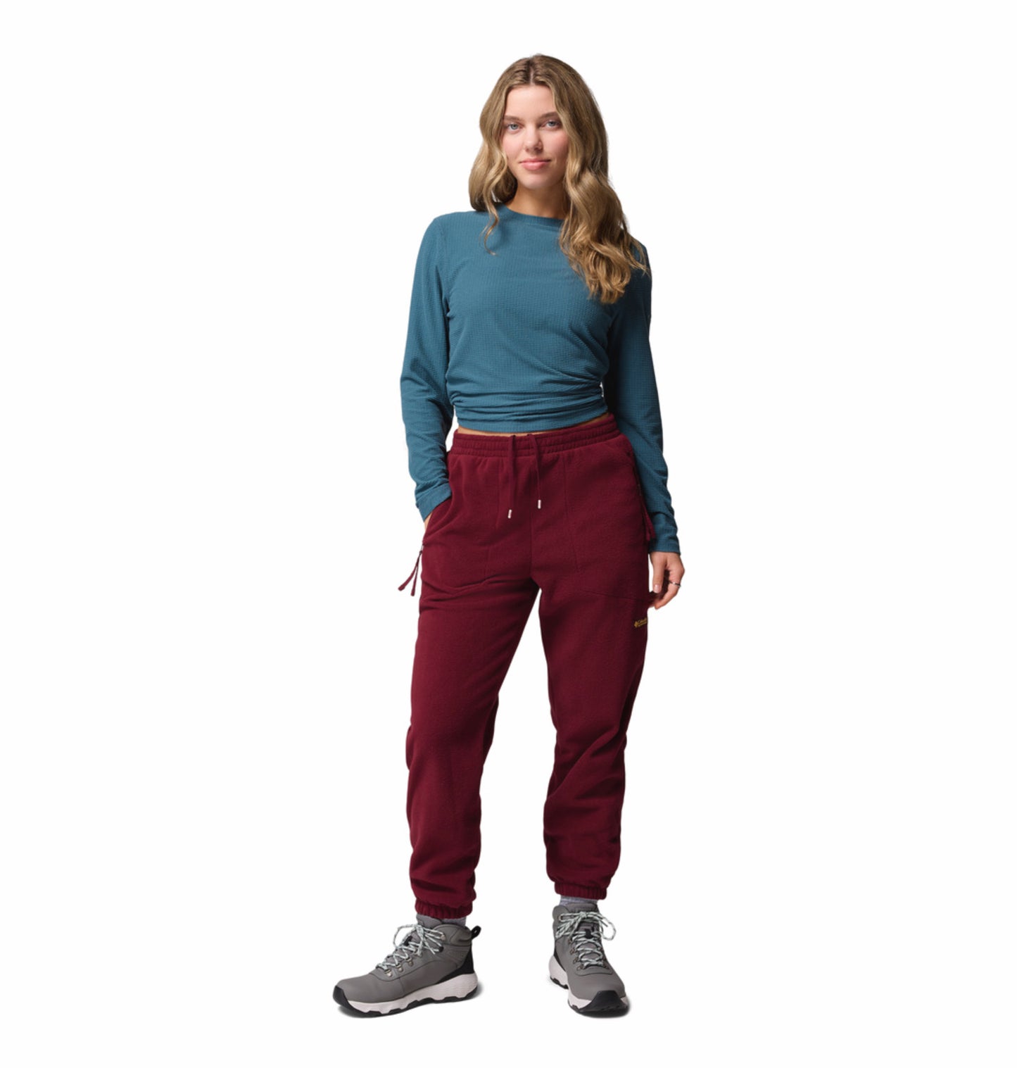 Columbia Women Red Sequoia Grove Fleece Jogger