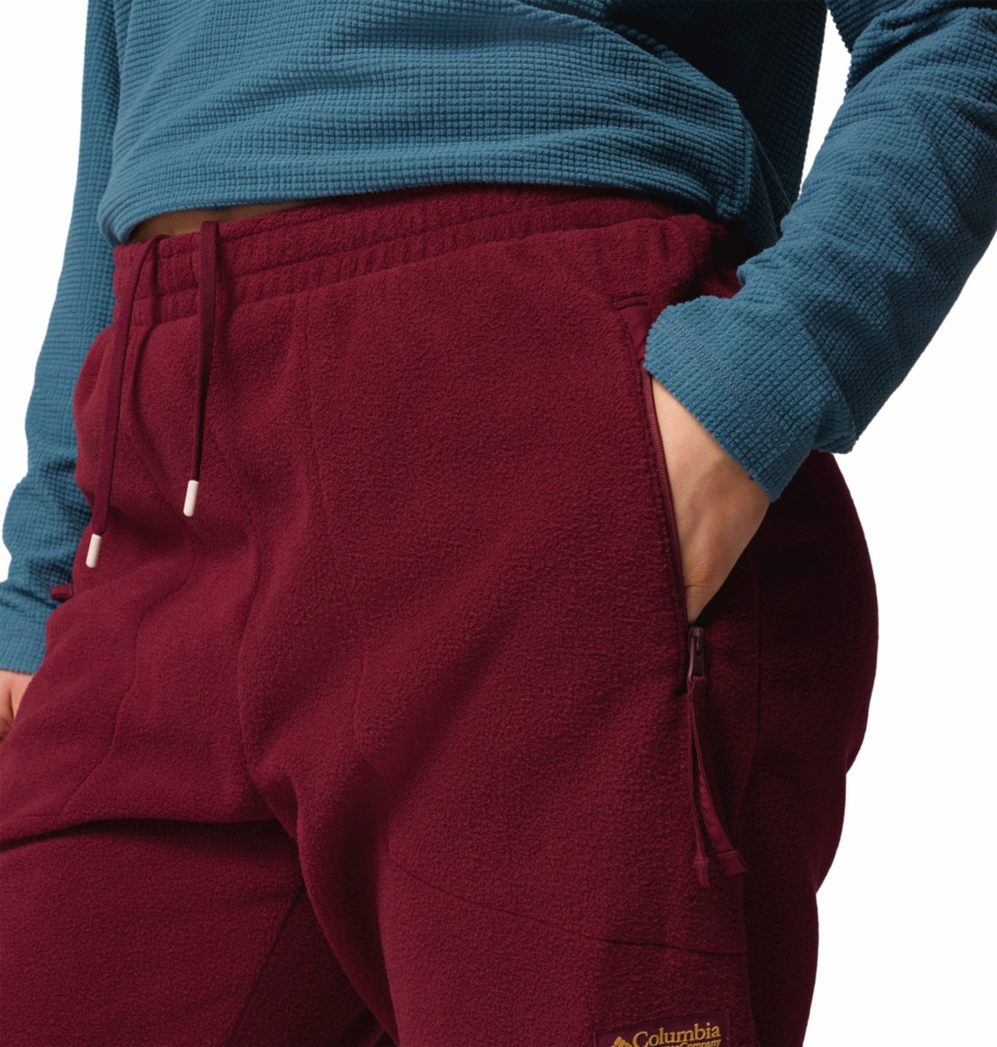 Columbia Women Red Sequoia Grove Fleece Jogger