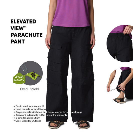 Columbia Womens Black Omni-Shield Elevated View Parachute Pant