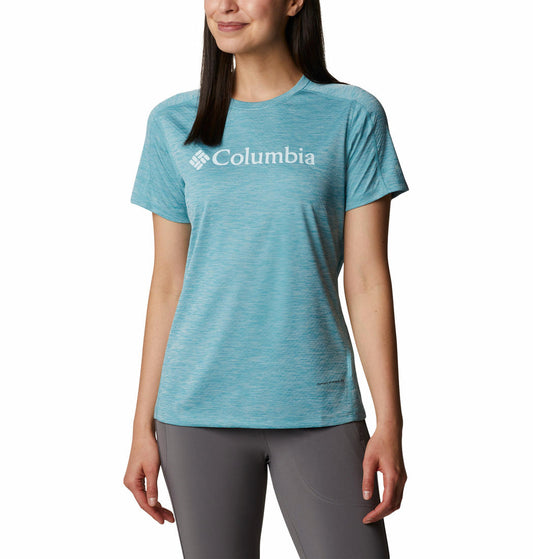 Columbia Women Blue W Zero Rules Graphic Crew T-Shirt
