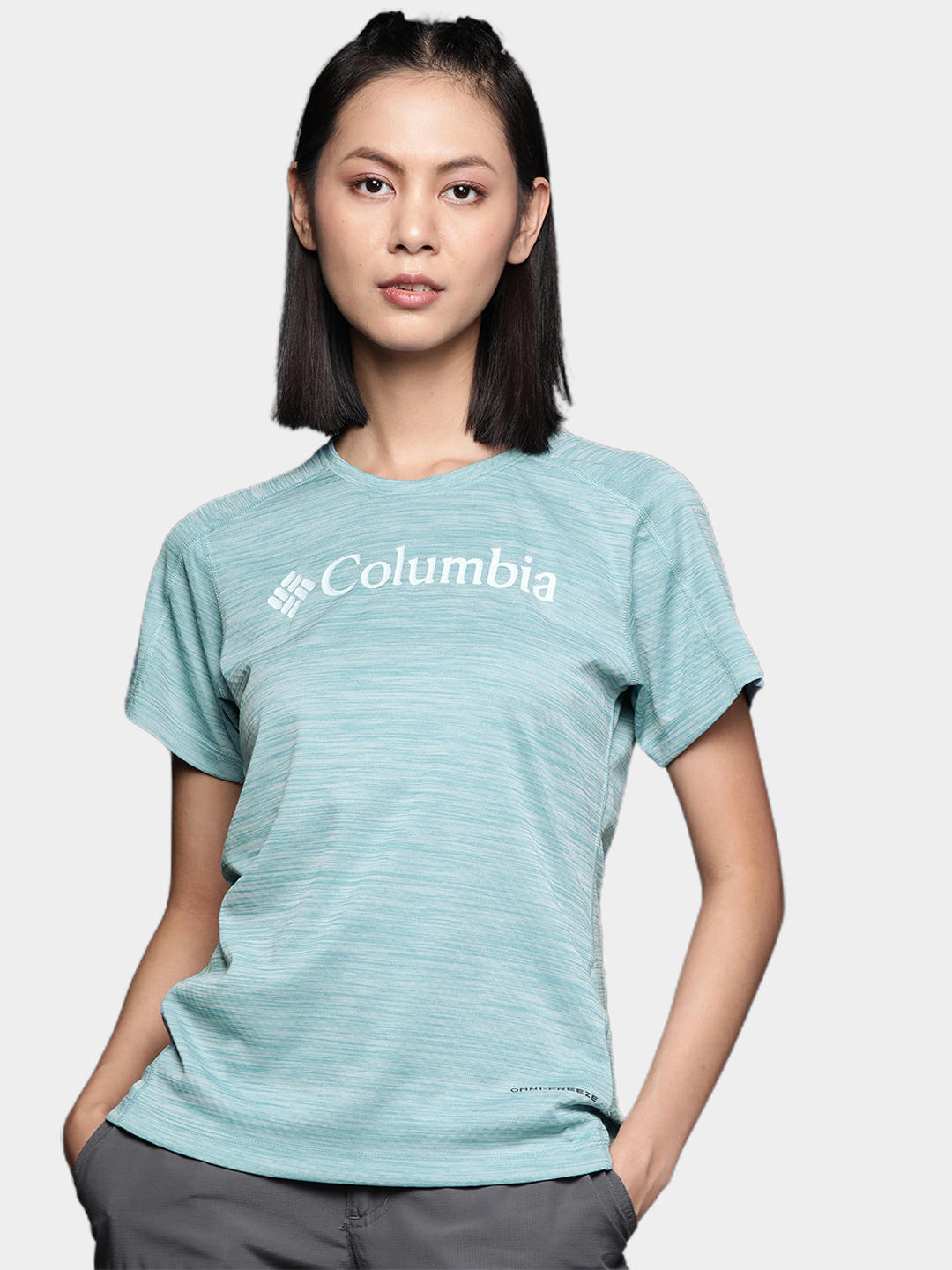 Columbia Women Blue W Zero Rules Graphic Crew T-Shirt