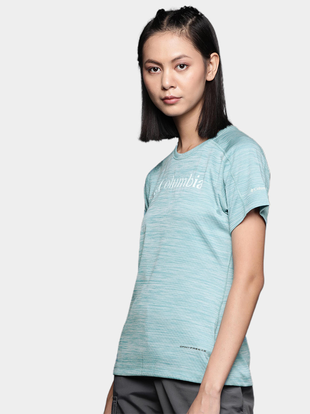 Columbia Women Blue W Zero Rules Graphic Crew T-Shirt