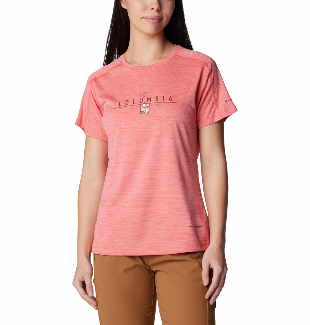 Columbia Women Red Columbia Women W Zero Rules Graphic Crew T-Shirt