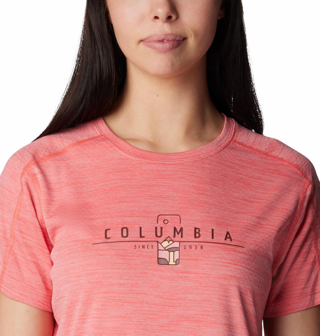 Columbia Women Red Columbia Women W Zero Rules Graphic Crew T-Shirt
