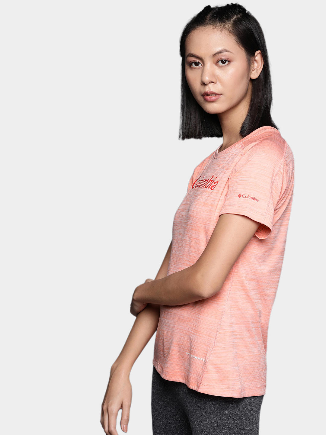 Columbia Women Peach W Zero Rules Graphic Crew T-Shirt