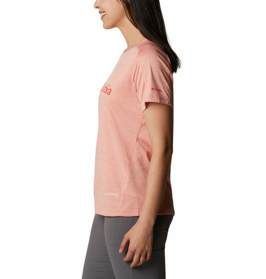 Columbia Women Peach W Zero Rules Graphic Crew T-Shirt