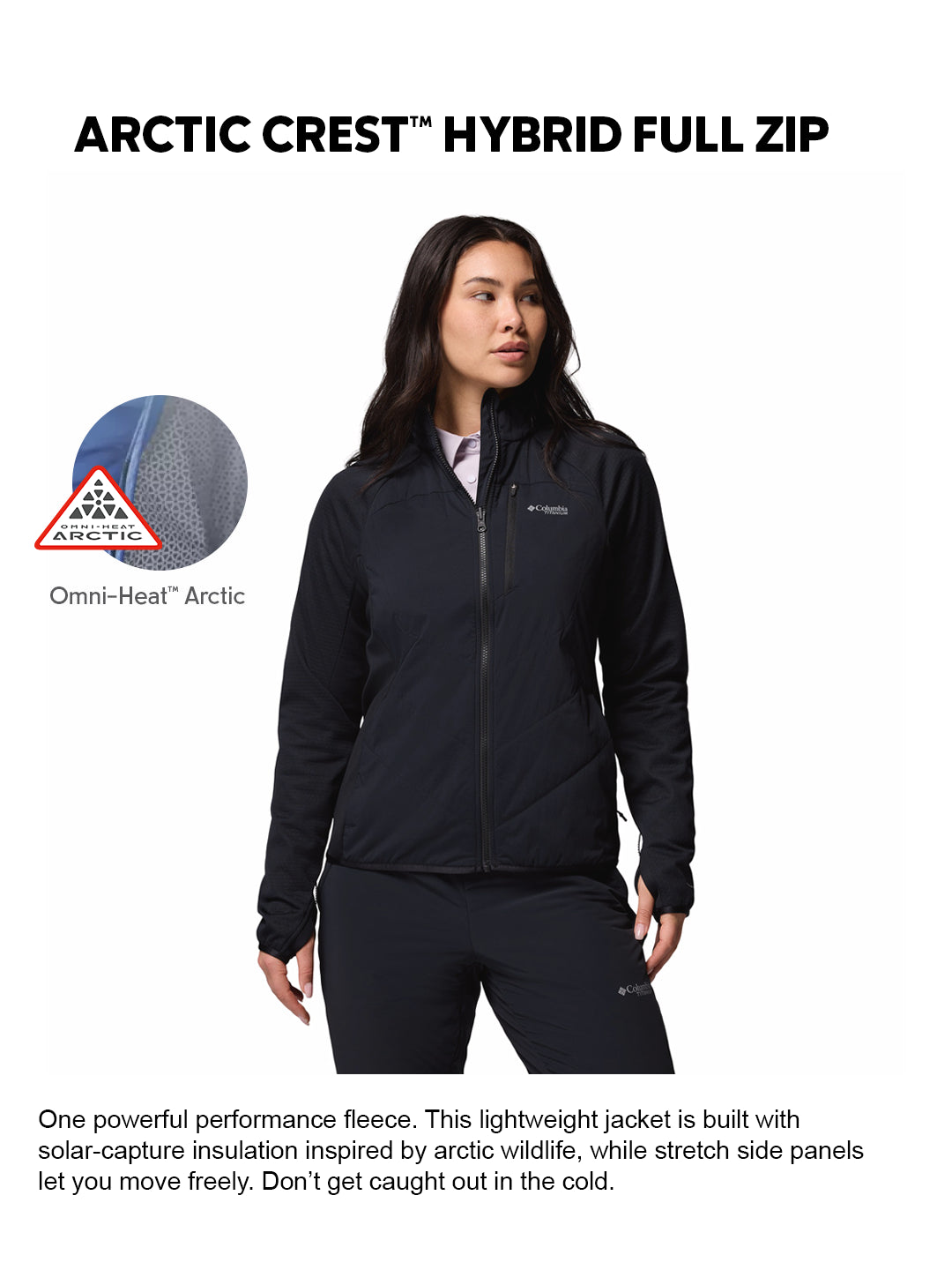 Full Zip Fleece Omni Heat Fleece Jacket Columbia Women Black