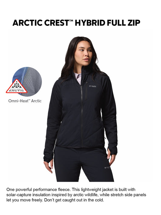 Columbia Women Black Omni-Heat Arctic Hybrid Fleece Jacket