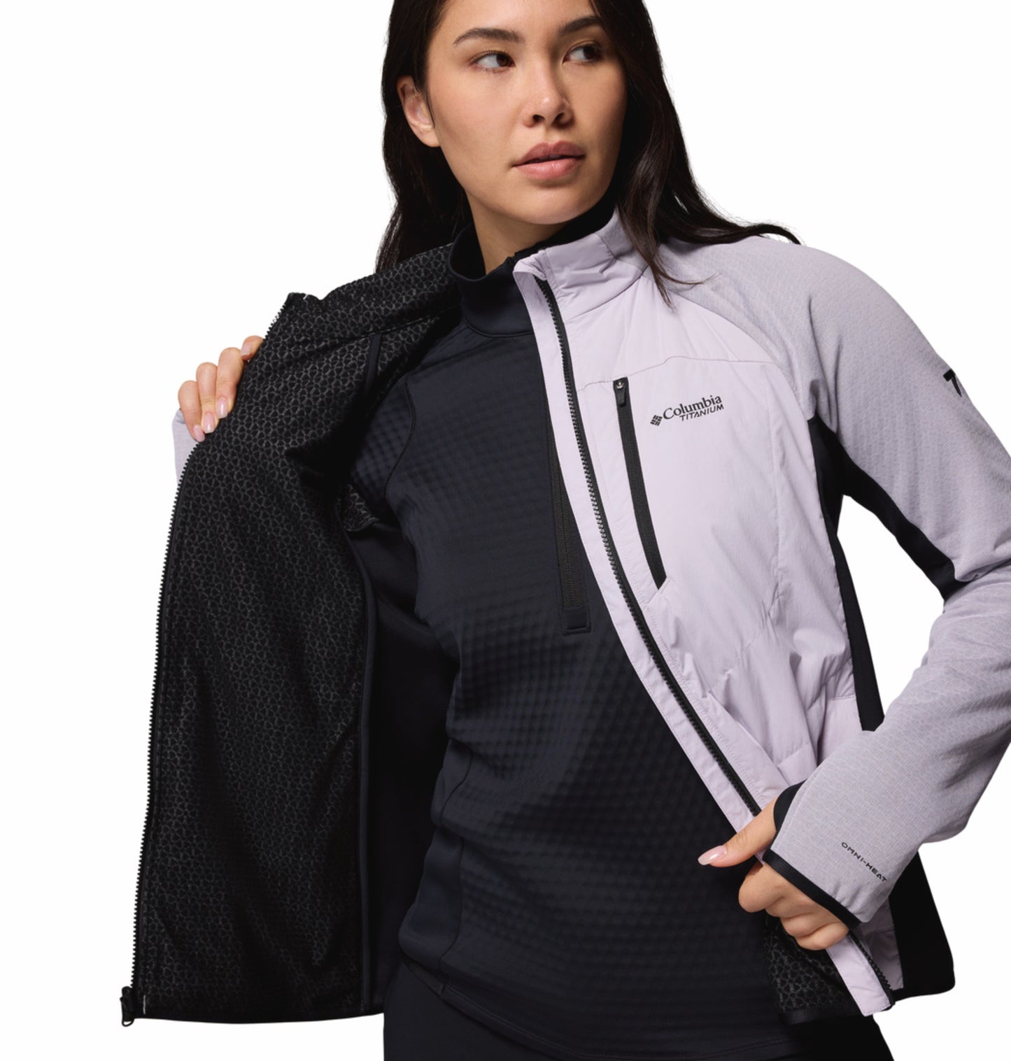 Columbia Women Purple Omni-Heat Arctic Hybrid Fleece Jacket