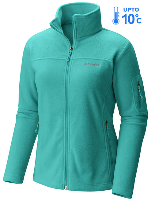 Columbia Women Yellow Fast Trek II Full Zip Fleece Jacket