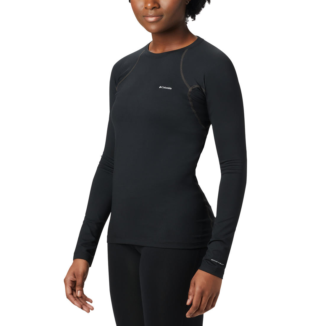 Columbia Women Black Heavy Weight Stretch Long Sleeve Baselayer Top
