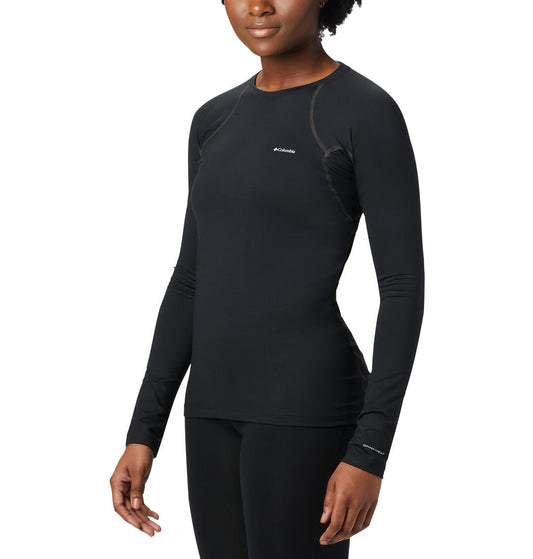 Columbia Women Black Heavy Weight Stretch Long Sleeve Baselayer Top