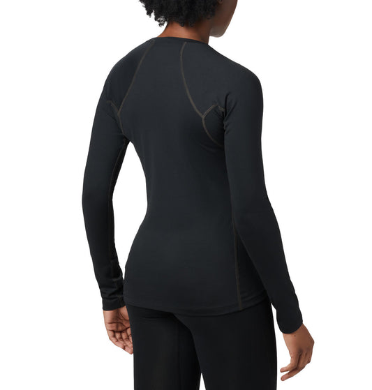 Columbia Women Black Heavy Weight Stretch Long Sleeve Baselayer Top