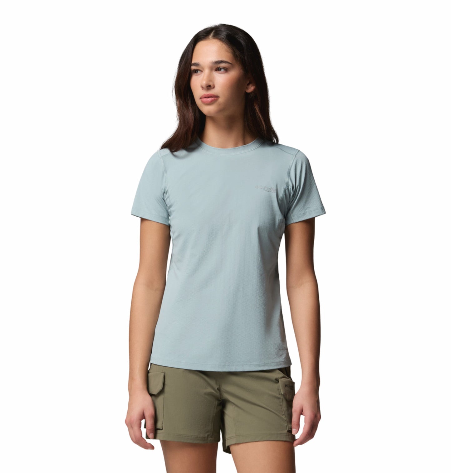 Columbia Women Blue Omni-Freeze Diamond Peak Pro Tshirt