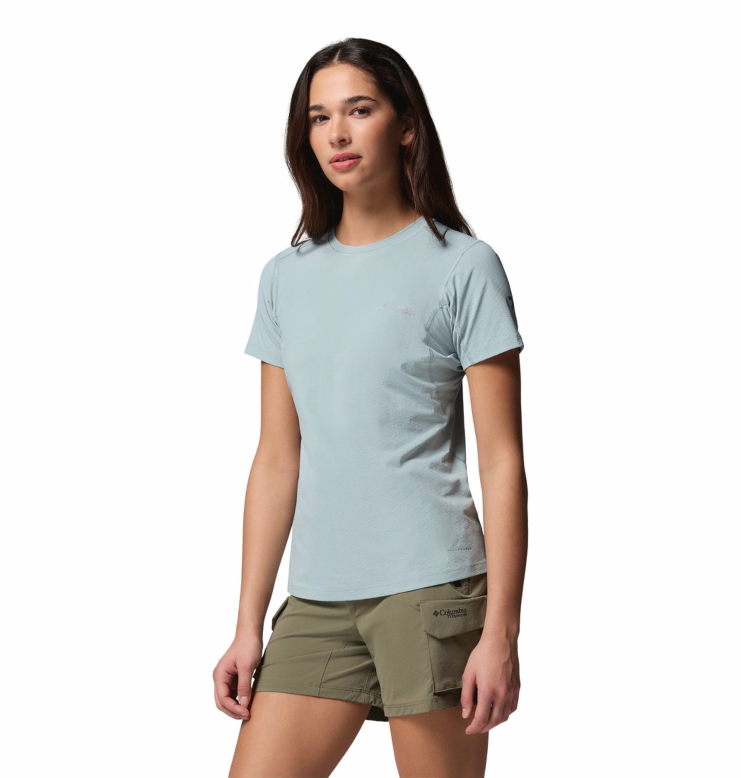 Columbia Women Blue Omni-Freeze Diamond Peak Pro Tshirt