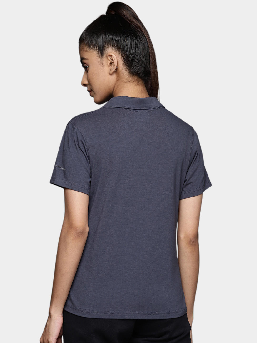 Columbia Women Navy Blue W Sun Trek Polo T-Shirt