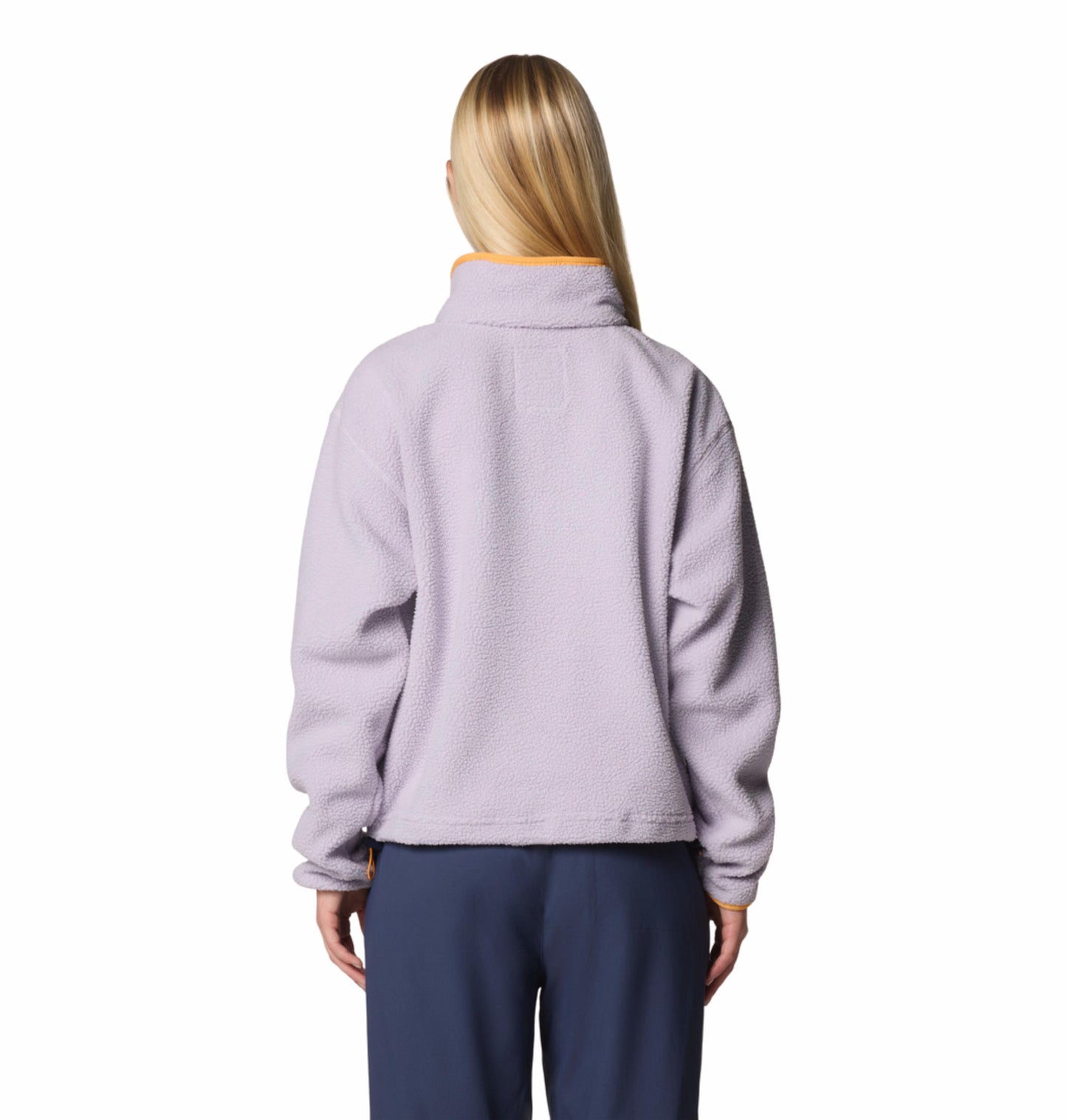 Columbia Womens Purple Helvetia II Cropped Half Snap Fleece Pullover
