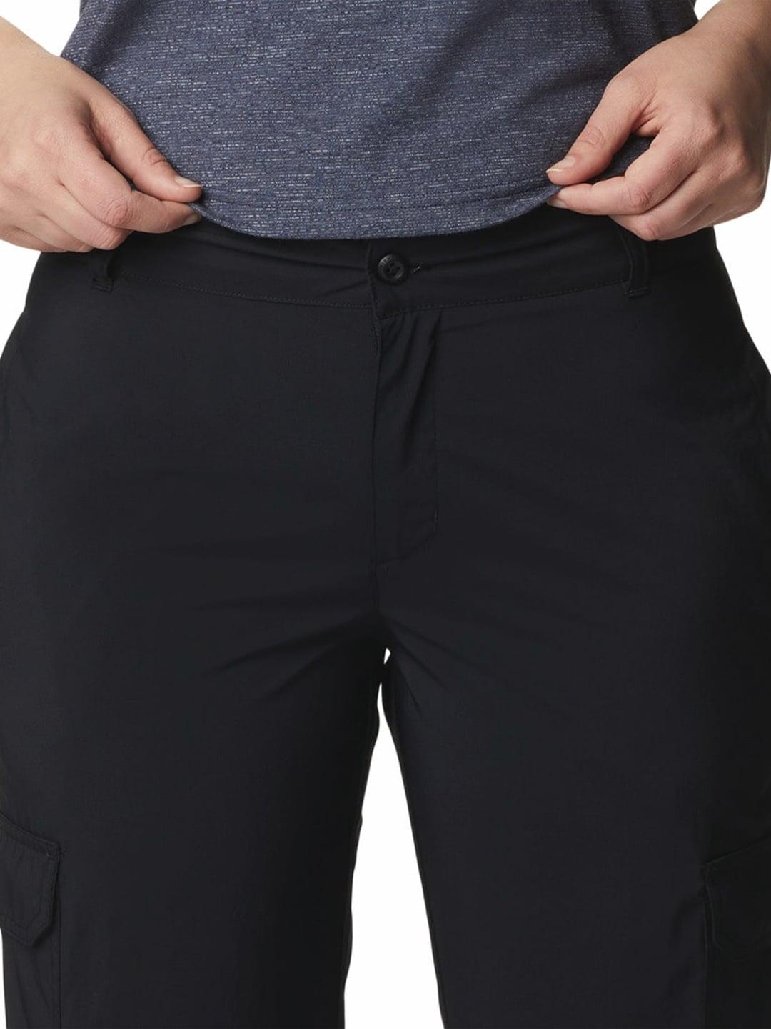 Columbia Women Black Silver Ridge Utility Capri Shorts
