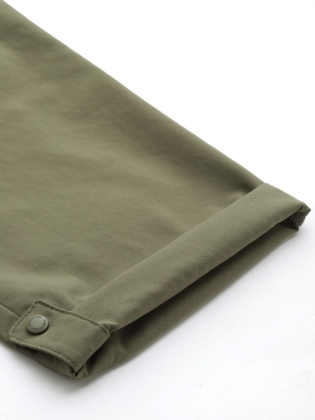 Columbia Women Olive Silver Ridge Utility Capri Shorts