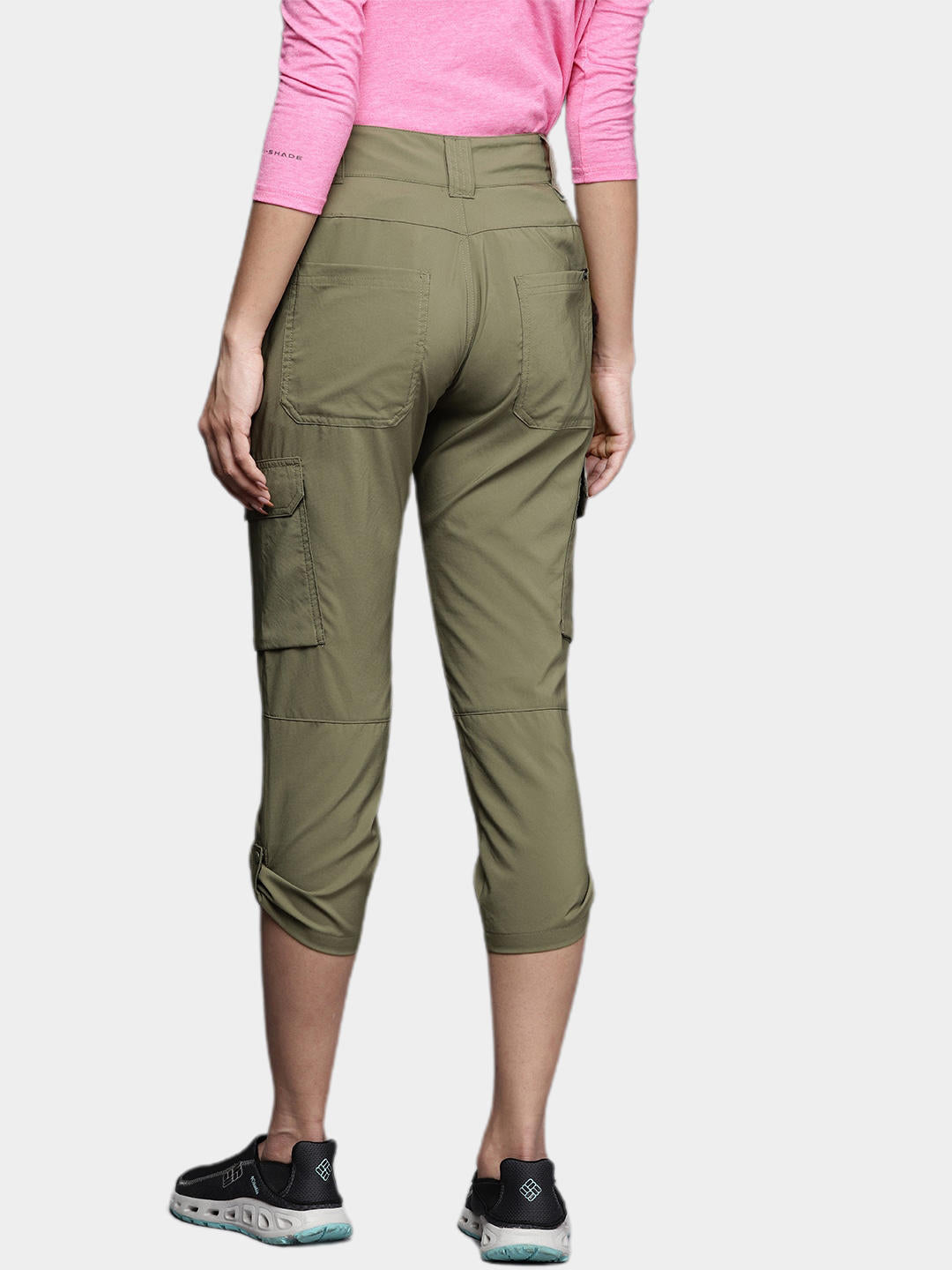 Columbia Women Olive Silver Ridge Utility Capri Shorts