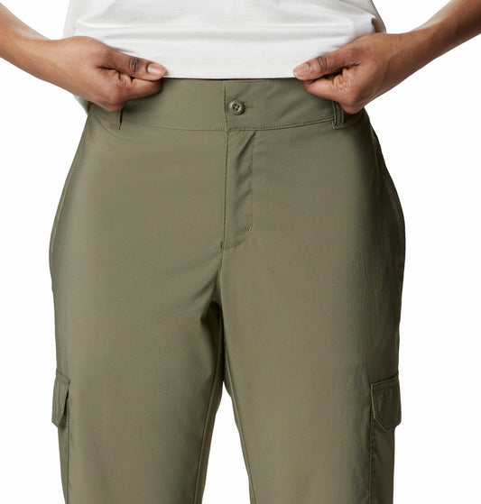 Columbia Women Olive Silver Ridge Utility Capri Shorts