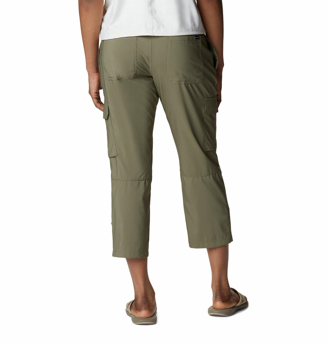 Columbia Women Olive Silver Ridge Utility Capri Shorts